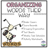 Words Their Way Organization Forms- Editable!