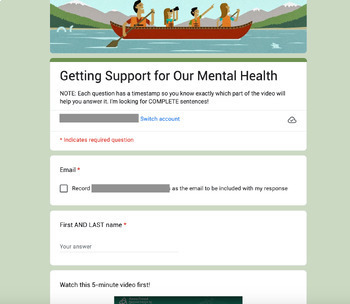 Preview of Getting Support for Our Mental Health Activity