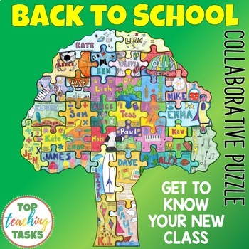 Preview of Getting To Know You Activities Collaborative Puzzle - Back to School Activities