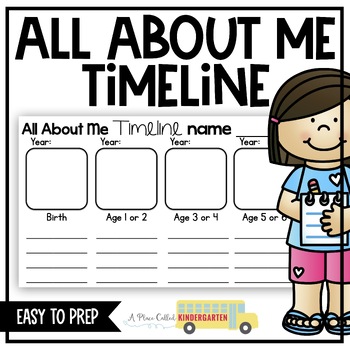 Preview of Getting To Know You All About Me Kindergarten Timeline