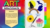 Getting To Know You Art Interactive Notebook EDITABLE Goog