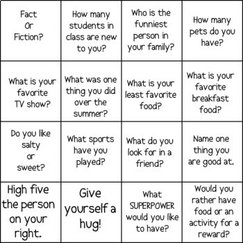 Getting To Know You Bingo back to school activity by Engaging in Elementary