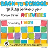 Getting To Know You Activities | Sticky Notes | Google Slides