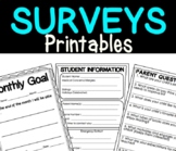 Back to School - Getting To Know You Survey, Student Inter