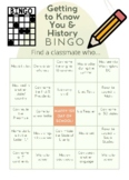 Getting To Know You and History Bingo