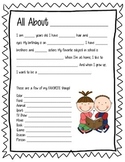 Getting To Know You Worksheets | Teachers Pay Teachers