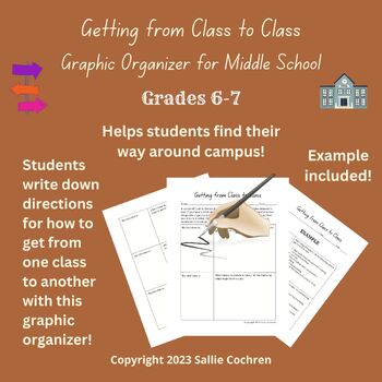 Preview of Getting from Class to Class (Back-to-School Graphic Organizer for Middle School)