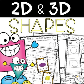 Preview of 2D and 3D Shapes 7 Print and Go Activities
