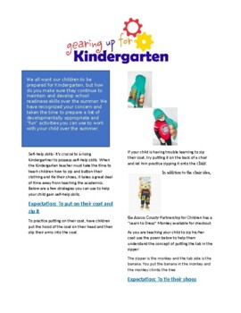 Preview of Strategies for parents: Self-help skills for KG prepredness. (editable resource)