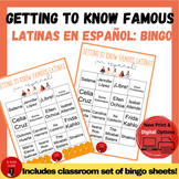 Getting to Know Famous Latinas En Español: Bingo Edition!