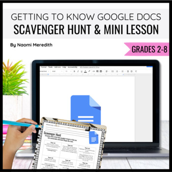 Preview of Getting to Know Google Docs | Mini Lesson & Scavenger Hunt | Editable