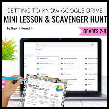 Preview of Getting to Know Google Drive | Mini Lesson & Scavenger Hunt | Editable