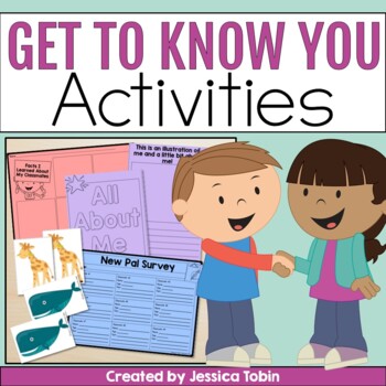 Preview of Getting to Know You Activities - Back to School - All About Me Worksheets