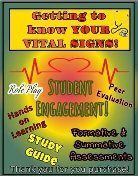 Preview of Getting to Know YOUR VITAL SIGNS ~ student engagement, health, role play, assess