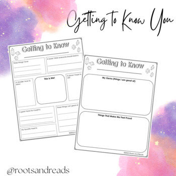 Preview of Getting to Know You