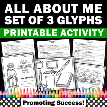 Preview of All About Me Worksheet First Day of School Activities 2nd 3rd 4th Grade Sped