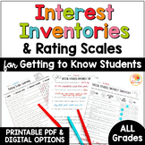 Interest Inventory | Student Interest Survey for Reading, 