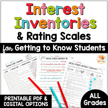 Preview of Student Interest Inventory Survey: Reading, Math, Writing, & MORE Google Option
