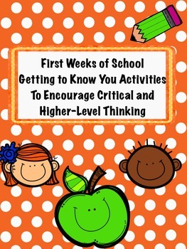 Preview of Getting to Know You Activities that Encourage Critical Thinking