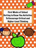 Getting to Know You Activities that Encourage Critical Thinking