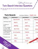 'Getting to Know You' Interview Activity: Twin Search (Bac