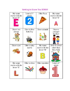 Preview of Getting to Know You BINGO - editable