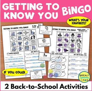 Preview of Getting to Know You Bingo Activity for Middle and High School Speech Therapy