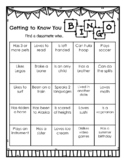 Getting to Know You Bingo- Printable and Digital Version