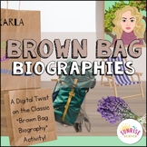 First Day Activity Back to School Brown Bag Biography Gett