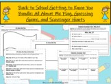 Getting to Know You Bundle: About Me Flag, Guessing Game, 