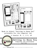 Getting to Know You Computer Lab Back to School Printable