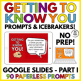 Getting to Know You Conversation Icebreakers | 90 Prompts 