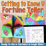 Getting to Know You FORTUNE TELLER Friendship & Character 