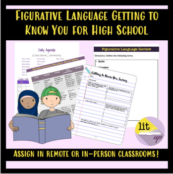 Preview of Getting to Know You Figurative Language Distance Learning Activity