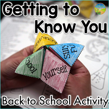 Preview of Getting to Know You Fortune Teller Back to School SEL Craft and Activity