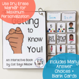Getting to Know You Interactive Book for Personal Questions