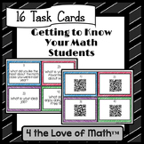 Free Getting to Know Your Math Students Task Cards (Secondary!)