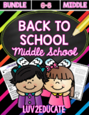 Getting to Know You Bundle for Middle School Teachers