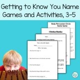Music Name Games and Activities for Grades 3-5 for Back to School