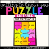 Getting to Know You Puzzle EDITABLE