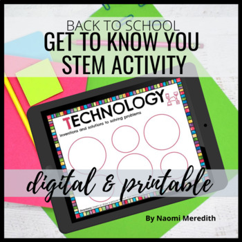 Preview of What is STEM Introduction and Get to Know You Activity | Digital & Printable