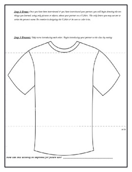 Getting to Know You T-Shirt Project: Student Interview by Educator ...