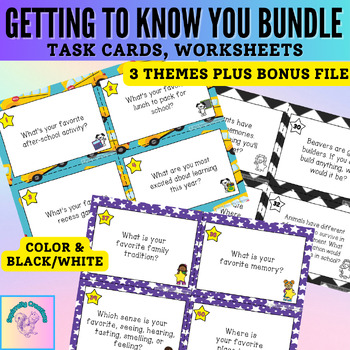 Preview of Getting to Know You Task Card Bundle