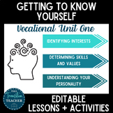 Getting to Know Yourself Vocational Unit One | Interests, 