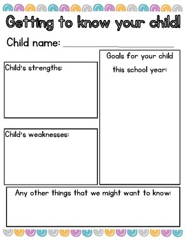 Preview of Getting to Know Your Child