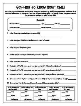 Get To Know Your Team Questionnaire Printable