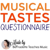 Getting to Know Your Musical Tastes! Questionnaire for Students