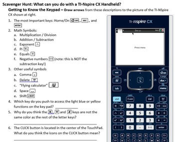 ti nspire cx getting know scavenger copies sold over math hunt teacherspayteachers preview calculator choose board