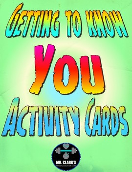 Preview of Getting to Know you Activity Cards