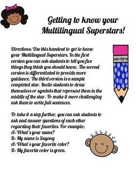 Preview of Getting to know your Multilingual Superstars!